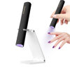 Picture of UV Light for Gel Nails, Denabuty Mini U V LED Nail Lamp Handheld with Stand, Portable Nail Dryer Rechargeable USB Cordless, Nail Light with 2 Timers for Fast Drying, Black
