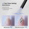 Picture of UV Light for Gel Nails, Denabuty Mini U V LED Nail Lamp Handheld with Stand, Portable Nail Dryer Rechargeable USB Cordless, Nail Light with 2 Timers for Fast Drying, Black