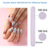 Picture of 50 Pcs Nail File, Emery Board Nail Files for Acrylic Nails and Natural Nails, 100/180 Grit Double Sided Fingernail File Gel Nail Professional Reusable Washable Manicure Pedicure Kit Set Gray