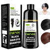 Picture of Farndu Black Hair Dye Shampoo for Gray Hair, Hair Color Shampoo 3 In 1 for Women Men Grey Hair Coverage, Herbal Ingredients Champu Con Tinte Para Canas