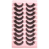 Picture of FARRED Natural Lashes Wispy False Eyelashes Fake Cat Eye Lashes Pack 10 Pairs Natural Look Lash Strips Fluffy Mink Eyelash Full Strip Lashes (C4 | 6-14MM)