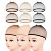 Picture of MORGLES Mesh Wig Cap for Women Men, Kids, 6PCS Hair Net for Wig Closed End, Brown, Beige, Black