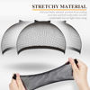 Picture of MORGLES Mesh Wig Cap for Women Men, Kids, 6PCS Hair Net for Wig Closed End, Brown, Beige, Black