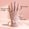 Picture of Evridwear Beauty Cotton Gloves with Touchscreen Fingers for SPA, Eczema, Dry Hands, Hand Care, Day and Night Moisturizing, 3 Sizes in Feather or Light Weight(6 Piars S/M, Light Weight Pink Color)