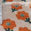 Picture of HAPPYHEIDI Women Floral Corduroy Canvas Makeup Bag Travel Cosmetic Pouch Purse Organizer, Cute Beige