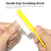Picture of SQULIGT 6Pcs Nail Brush for Cleaning Fingernails, Handle Grip Cleaning Brush for Nail and Toenail, Nail Dust Brush Manicure Pedicure Tools Scrubbing Brush Women Men Home Salon(Yellow)