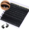 Picture of Long Lash Clusters 220D Eyelash Clusters Fluffy, 14-20 mm Individual Lashes Thick Cluster Eyelash Extensions D Curl Lash Extension Volume Cluster Lashes Full Look DIY Strip Lashes Clusters CORUSCATE