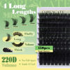 Picture of Long Lash Clusters 220D Eyelash Clusters Fluffy, 14-20 mm Individual Lashes Thick Cluster Eyelash Extensions D Curl Lash Extension Volume Cluster Lashes Full Look DIY Strip Lashes Clusters CORUSCATE