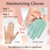 Picture of Evridwear Beauty Cotton Gloves with Touchscreen Fingers for SPA, Eczema, Dry Hands, Hand Care, Day and Night Moisturizing, (2 Pair L/XL, Feather Weight Mint Green Color)