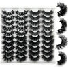 Picture of IFSOWDRA Mink Lashes, D Curl False Strip Lashes, Volume 20/25mm Long Dramatic Lashes 3D Mink Cat Eye Lashes Pack, Wispy Mink False Eyelashes Natural Look (4 Styles)