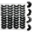 Picture of IFSOWDRA Mink Lashes, D Curl False Strip Lashes, Volume 20/25mm Long Dramatic Lashes 3D Mink Cat Eye Lashes Pack, Wispy Mink False Eyelashes Natural Look (4 Styles)