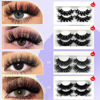 Picture of IFSOWDRA Mink Lashes, D Curl False Strip Lashes, Volume 20/25mm Long Dramatic Lashes 3D Mink Cat Eye Lashes Pack, Wispy Mink False Eyelashes Natural Look (4 Styles)