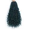 Picture of 8 Packs Crochet Box Braids- 14 Inch Boho Box Braids Crochet Braids Hair Synthetic Braiding Hair Goddess Box Braids Crochet Hair for Black Women (14(8Packs), 1B/Blue/Green)