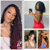 Picture of 8 Packs Crochet Box Braids- 14 Inch Boho Box Braids Crochet Braids Hair Synthetic Braiding Hair Goddess Box Braids Crochet Hair for Black Women (14(8Packs), 1B/Blue/Green)