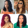 Picture of 8 Packs Crochet Box Braids- 14 Inch Bohomian Box Braid Crochet Hair Synthetic Braiding Hair Goddess Box Braids Crochet Hair for Black Women(14(8Packs), 1B/Pink)