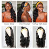 Picture of Headband Wig Human Hair Body Wave Headband Wigs for Black Women Non Lace Front Human Hair Headband Wig Brazilian Virgin Hair Wear and Go Guleless Wigs Natural Color (12" Headband Wigs)