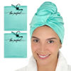 Picture of THE PERFECT HAIRCARE Microfiber Hair Large Towels Wrap for Women - Smooth as Silk - Anti-Frizz for Curly, Wavy, Straight Hair Girls - Plopping Essential - Easier to Use Than a T-Shirt - 2 Pack