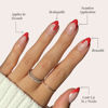 Picture of Glamnetic Press On Nails - Mrs. Claus | Semi-Transparent Red French Tip Santa Hat Short Almond False Nails, Reusable Stick On Fake Nails with Glue | Salon Quality | 15 Sizes - 30 Nail Kit