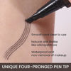 Picture of Kaely Magical Precise Waterproof Brow Pen,Suake Eyebrow Contouring Pen,4 Tip Eye Brow Pencils for Women Makeup,lapiz de cejas 3d Microblading Eyebrow Pen Pencil,24h Smudge Proof,03 Black Brown