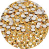Picture of NCB 2000pcs Flatback Round Glass Nail Art Rhinestones Crystal for DIY Making Accessories Shoes, Clothes, Face Art, Bags, Manicure (Aurum, SS10 2000pcs)