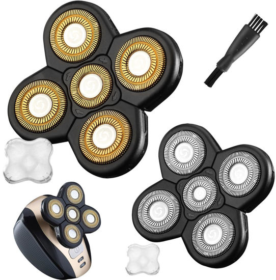Picture of Universal 2 PCS 5 Blades Head Shaver Replacement Head for Head Shaver, 5 Blades Replacement Shaver Head Blade 5 Heads Beard Electric Razor Shaver Head