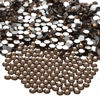 Picture of NCB 288pcs Flatback Round Glass Nail Art Rhinestones Crystal for DIY Making Accessories Shoes, Clothes, Face Art, Bags, Manicure (Smoked Topaz, SS30 288pcs)