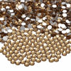 Picture of NCB 1500pcs Flatback Round Glass Nail Art Rhinestones Crystal for DIY Making Accessories Shoes, Clothes, Face Art, Bags, Manicure (Lt. Topaz, SS16 1500pcs)
