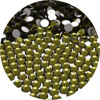 Picture of NCB 2000pcs Flatback Round Glass Nail Art Rhinestones Crystal for DIY Making Accessories Shoes, Clothes, Face Art, Bags, Manicure (Olivine, SS8 2000pcs)