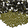Picture of NCB 2000pcs Flatback Round Glass Nail Art Rhinestones Crystal for DIY Making Accessories Shoes, Clothes, Face Art, Bags, Manicure (Olivine, SS8 2000pcs)