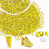 Picture of 2000PCS SS12/3mm Crystal Rhinestones (Lemon Yellow), Bedazzling Flatback Glass Rhinestones for Crafting DIY Nail Art Makeup Decoration, Gems Diomand Charms for Tumbler Shoes Clothing Mug