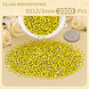 Picture of 2000PCS SS12/3mm Crystal Rhinestones (Lemon Yellow), Bedazzling Flatback Glass Rhinestones for Crafting DIY Nail Art Makeup Decoration, Gems Diomand Charms for Tumbler Shoes Clothing Mug