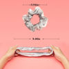 Picture of Silmer Silk Scrunchies for Hair Curly Hair 100% Mulberry 3 Pack(Pink,Silvery Grey, Haze Blue)