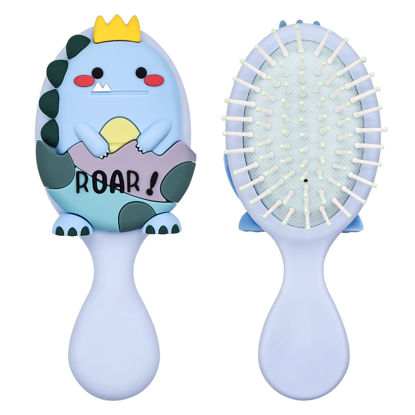 Picture of DINATIS Toddler Detangler and Massage Brush - Mini Air Cushion Brush for Kids' Thin Hair - Blue