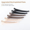 Picture of AIMIKE 12pcs Professional Hair Clips for Styling Sectioning, Non Slip Duck Billed Hair Clips with Silicone Band, Salon and Home Hair Cutting Clips for Hairdresser, Women, Men - Brown & Apricot & Black