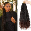 Picture of 20 Inch Goddess Box Braids Crochet Hair for Black Women 8 Packs Crochet Box Braids Pre-looped Boho Box Braids Crochet Braids Synthetic Braiding Hair Extension T30