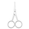 Picture of Motanar Multicolor Professional Grooming Scissors for Personal Care Facial Hair Removal and Ear Nose Eyebrow Trimming Stainless Steel Fine Straight Tip Scissors 3.9 Inch (Silver Safety Head C)