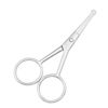 Picture of Motanar Multicolor Professional Grooming Scissors for Personal Care Facial Hair Removal and Ear Nose Eyebrow Trimming Stainless Steel Fine Straight Tip Scissors 3.9 Inch (Silver Safety Head C)