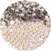 Picture of NCB Nancybeads 288pcs Flatback Round Glass Nail Art Rhinestones Crystal for DIY Making Accessories Shoes, Clothes, Face Art, Bags, Manicure (Lt. Rose Aqua, SS30 288pcs)
