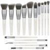 Picture of ZOREYA Makeup Brushes - 15 Pcs Premium Bamboo Charcoal Infused Bristles Makeup Brush Set, Foundation Concealers Eye Shadows Make Up Brush,Eyeliner Brushes(White)