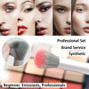 Picture of ZOREYA Makeup Brushes - 15 Pcs Premium Bamboo Charcoal Infused Bristles Makeup Brush Set, Foundation Concealers Eye Shadows Make Up Brush,Eyeliner Brushes(White)