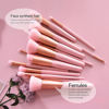 Picture of ZOREYA Makeup Brush Set - 15 Pcs Premium Synthetic Foundation Concealers Eye Shadows Make Up Brush,Eyeliner Brushes(Pink)