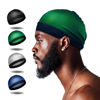 Picture of Selalu 4Pcs Wave Cap, Silk Stocking Wave Caps for 360 Waves, Silky Durag for Men, Stain Caps
