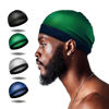 Picture of Selalu 4Pcs Wave Cap, Silk Stocking Wave Caps for 360 Waves, Silky Durag for Men, Stain Caps