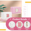 Picture of Personalized Makeup Bag Initial A-Z Preppy Patch Bag,Small PU Leather Travel Cosmetic Bag Pouch with Zipper,White Cute Toiletry Bag,Gift Ideal for Teen Girls Women Birthday Friend Mom,Letter B