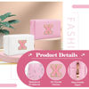 Picture of Personalized Initial A-Z Preppy Patch Makeup Bag,Small PU Leather Chenille Letter Cosmetic Bag with Zipper for Teen Girls,Pink Cute Travel Toiletry Bag,Birthday Monogrammed Gift for Daughter,Letter X