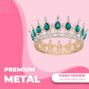 Picture of Papoopy Crown for Women, Queen Crown Tiara for Birthday Party (Gold Green)