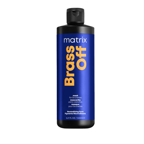 Picture of Matrix Brass Off Color Depositing Neutralization Hair Mask | Repairs & Protects Fragile Hair | For Color Treated Hair |Neutralizes Orange Tones | Color Depositing | Packaging May Vary | 16.9 Fl. Oz.
