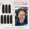 Picture of Dansama Passion Twist Hair Water Wave Braiding Hair for Butterfly Style Crochet Braids Bohemian Hair Extensions (14inch (Pack of 7), #1B)