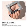 Picture of MelodySusie Semi Cured Gel Nail Strips (Black Cat Eye)- Works with Nail lamp, Salon-Quality, Long Lasting, Easy to Apply & Remove - Includes 30Pcs, 2 Prep Pads, Nail File & Wooden Stick