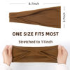 Picture of Huachi Workout Headbands for Women Wide Hair Headbands Yoga Sports Running Hair Bands Non Slip. Super Soft & Stretch Head Bands